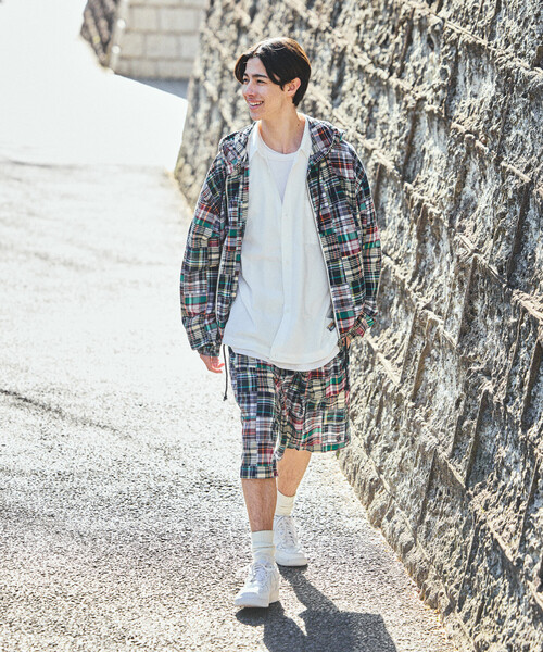 NAUTICA/ノーティカ ビッグシルエット パッチワーク マドラスチェック