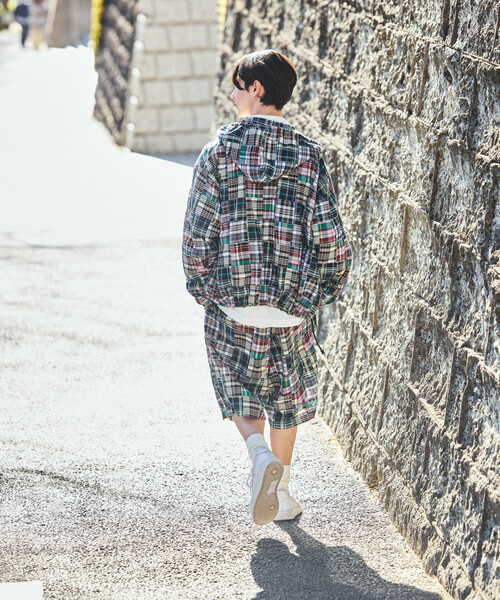 NAUTICA(ノーティカ)の「NAUTICA/ノーティカ ビッグシルエット パッチワーク マドラスチェック ジップアップ マリンパーカー(ブルゾン・メンズ・チェック・MEDIUM/LARGE/X-LARGE)」の5枚目の写真