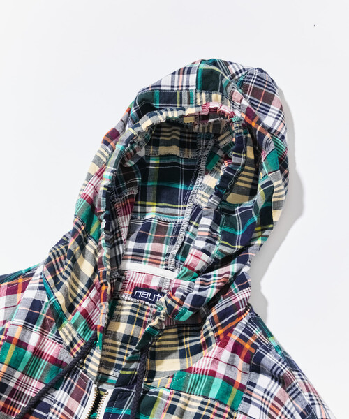 NAUTICA(ノーティカ)の「NAUTICA/ノーティカ ビッグシルエット パッチワーク マドラスチェック ジップアップ マリンパーカー(ブルゾン・メンズ・チェック・MEDIUM/LARGE/X-LARGE)」の10枚目の写真