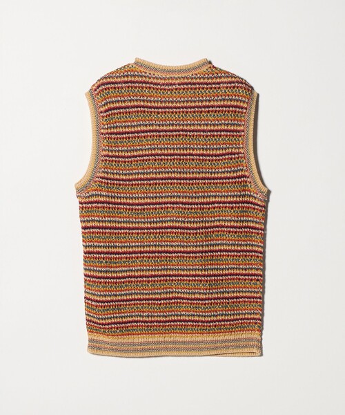 Coohem（コーヘン）の「＜COOHEM＞ SUKE BORDER VEST/ベスト（ベスト・メンズ・レッド/ライム・L/M）」の3枚目の写真