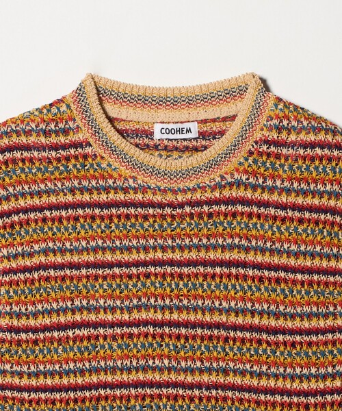 Coohem（コーヘン）の「＜COOHEM＞ SUKE BORDER VEST/ベスト（ベスト・メンズ・レッド/ライム・L/M）」の4枚目の写真