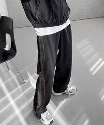 NOWLE | 【NOWLE】サイドライン ワイド ストレート イージーパンツ / レトロトラックパンツ(その他パンツ)