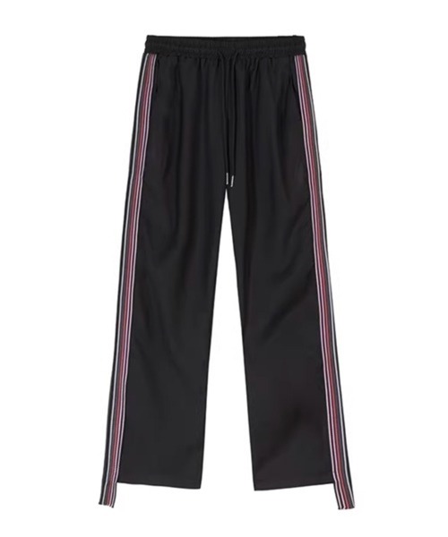 NOWLE（ノウル）の「【NOWLE】サイドライン ワイド ストレート イージーパンツ / レトロトラックパンツ（その他パンツ・メンズ・ブラック・MEDIUM/LARGE）」の11枚目の写真