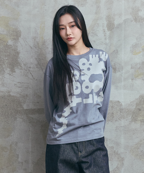 SUPERSUB(スーパーサブ)の「サンダーノイズ 長袖Tシャツ - アッシュブルー(Tシャツ/カットソー・レディース・その他・MEDIUM/LARGE)」の5枚目の写真