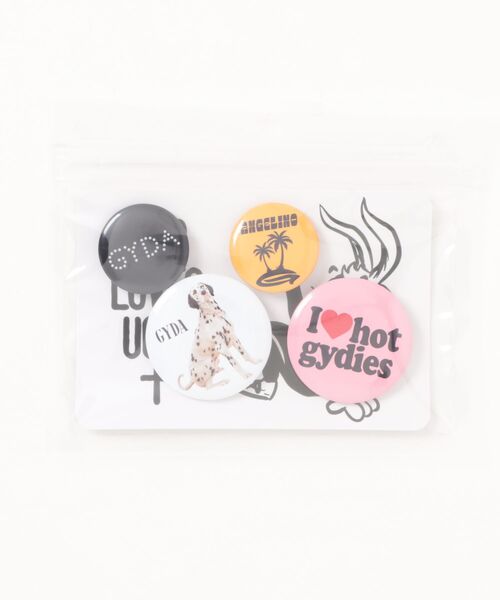 GYDA（ジェイダ）の「【GYDA/ジェイダ】 CASUAL-BADGE SERIES　缶バッジ4コセット付きナップサック（バックパック/リュック・レディース・ブラック・FREE）」の5枚目の写真