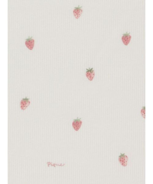 gelato pique（ジェラートピケ）の「【ラッピング済み】【BABY】ストロベリー柄チュールブランケット&スタイSET（ベビーギフト・キッズ・オフホワイト・F）」の7枚目の写真