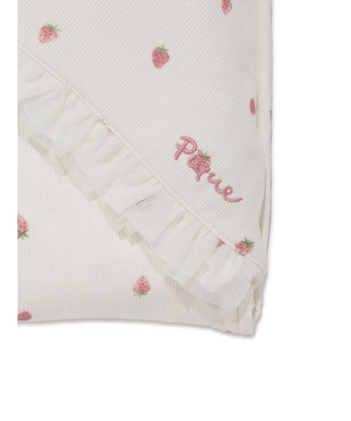 gelato pique（ジェラートピケ）の「【ラッピング済み】【BABY】ストロベリー柄チュールブランケット&スタイSET（ベビーギフト・キッズ・オフホワイト・F）」の9枚目の写真