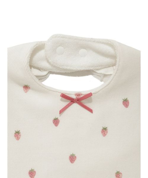 gelato pique（ジェラートピケ）の「【ラッピング済み】【BABY】ストロベリー柄チュールブランケット&スタイSET（ベビーギフト・キッズ・オフホワイト・F）」の12枚目の写真