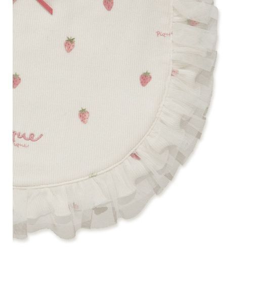 gelato pique（ジェラートピケ）の「【ラッピング済み】【BABY】ストロベリー柄チュールブランケット&スタイSET（ベビーギフト・キッズ・オフホワイト・F）」の13枚目の写真