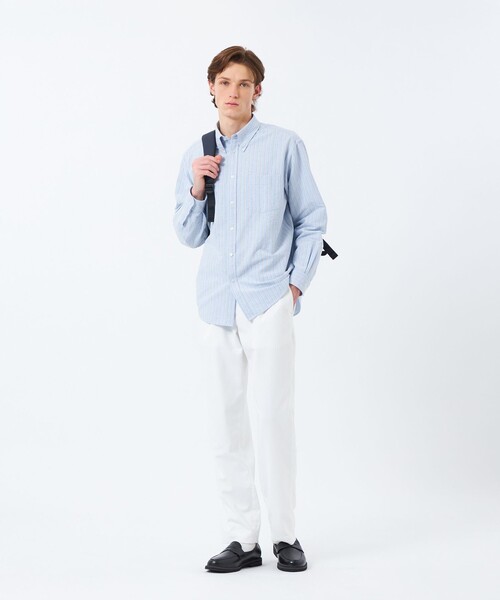 MACKINTOSH PHILOSOPHY(マッキントッシュ フィロソフィー)の「シャンブレー/ストライプ リラックスボタンダウンシャツ(シャツ/ブラウス・メンズ・ブルー系その他7/ベージュ系その他2/ブルー系その他3・38/40)」の4枚目の写真