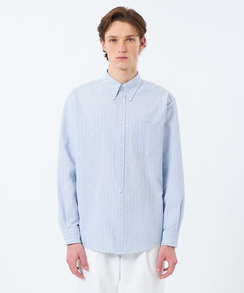 MACKINTOSH PHILOSOPHY(マッキントッシュ フィロソフィー)の「シャンブレー/ストライプ リラックスボタンダウンシャツ(シャツ/ブラウス・メンズ・ブルー系その他7/ベージュ系その他2/ブルー系その他3・38/40)」の8枚目の写真