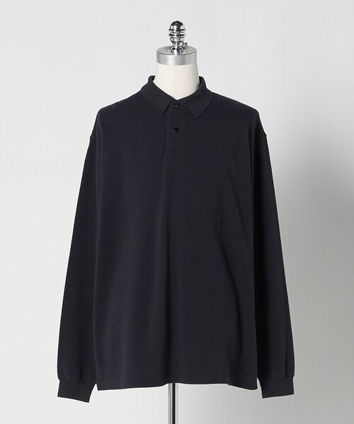 LOEFF(ロエフ)の「<LOEFF>ピケ ロングスリーブ ポロシャツ UNISEX(ポロシャツ・レディース・ダークグレー/ナチュラル/グレー系・0/1/2)」の1枚目の写真