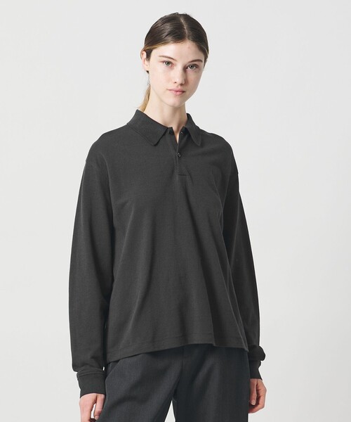LOEFF(ロエフ)の「<LOEFF>ピケ ロングスリーブ ポロシャツ UNISEX(ポロシャツ・レディース・ダークグレー/ナチュラル/グレー系・0/1/2)」の4枚目の写真