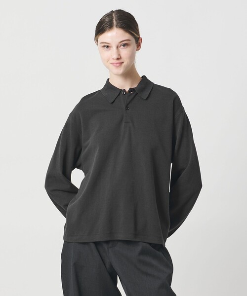 LOEFF(ロエフ)の「<LOEFF>ピケ ロングスリーブ ポロシャツ UNISEX(ポロシャツ・レディース・ダークグレー/ナチュラル/グレー系・0/1/2)」の5枚目の写真