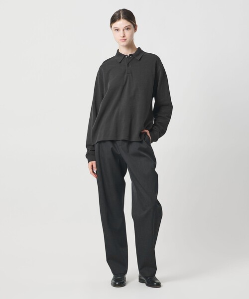 LOEFF(ロエフ)の「<LOEFF>ピケ ロングスリーブ ポロシャツ UNISEX(ポロシャツ・レディース・ダークグレー/ナチュラル/グレー系・0/1/2)」の6枚目の写真