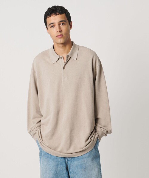 LOEFF(ロエフ)の「<LOEFF>ピケ ロングスリーブ ポロシャツ UNISEX(ポロシャツ・レディース・ダークグレー/ナチュラル/グレー系・0/1/2)」の13枚目の写真