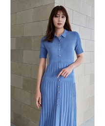 Her lip to | Eyelet Polo Knit Dress(ワンピース)