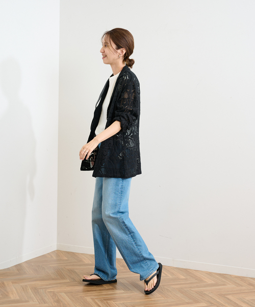 FRAMeWORK（フレームワーク）の「≪WEB限定 / 追加≫レースシャツ（シャツ/ブラウス・レディース・ブラック/アイボリー・FREE）」の4枚目の写真