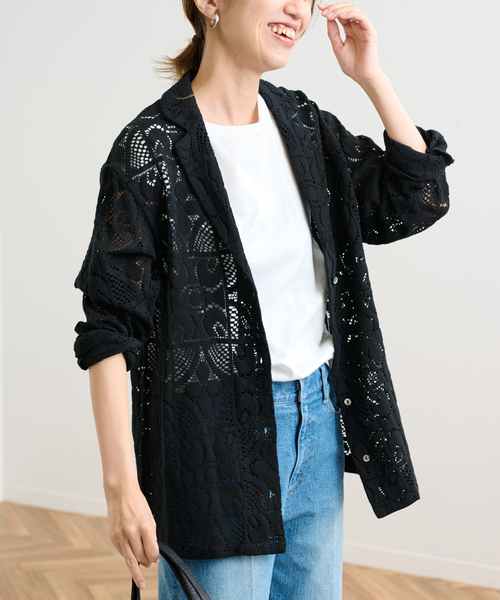 FRAMeWORK（フレームワーク）の「≪WEB限定 / 追加≫レースシャツ（シャツ/ブラウス・レディース・ブラック/アイボリー・FREE）」の8枚目の写真