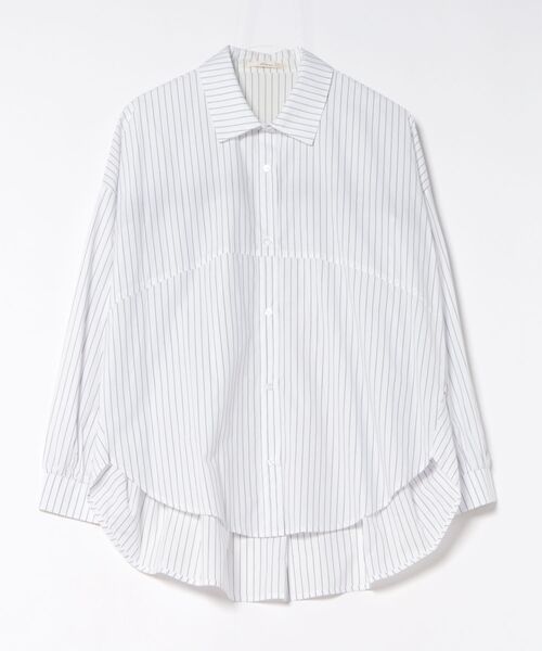 Droite lautreamont(ドロワットロートレアモン)の「コーマコットンバックテープブラウス(シャツ/ブラウス・レディース・オフホワイト/ネイビー/グレー系その他・M)」の3枚目の写真