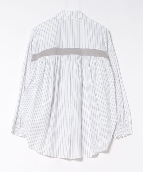Droite lautreamont(ドロワットロートレアモン)の「コーマコットンバックテープブラウス(シャツ/ブラウス・レディース・オフホワイト/ネイビー/グレー系その他・M)」の4枚目の写真