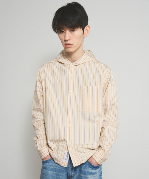 LORES(ロアス)の「Hooded Paneled Shirts - Yellow(シャツ/ブラウス・レディース・その他・SMALL/MEDIUM/LARGE)」の1枚目の写真