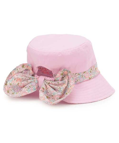 sense of wonder（センスオブワンダー）の「リバティGIRLS日除け帽子（ハット・キッズ・オフホワイト/ピンク・48-50cm/50-52cm/52-54cm）」の3枚目の写真