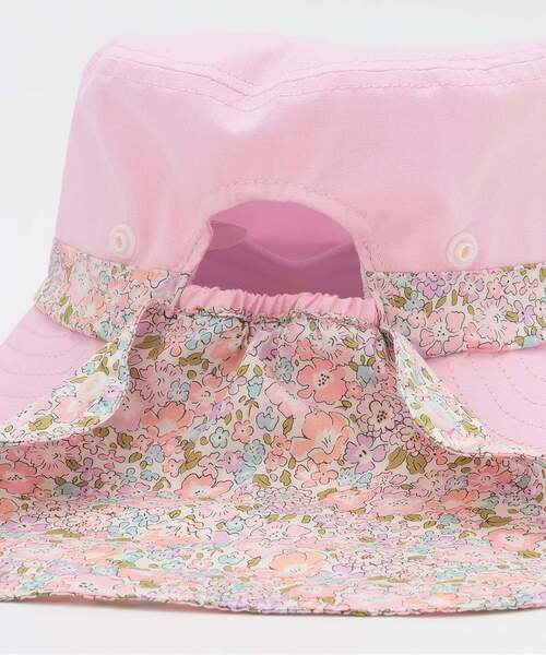 sense of wonder（センスオブワンダー）の「リバティGIRLS日除け帽子（ハット・キッズ・オフホワイト/ピンク・48-50cm/50-52cm/52-54cm）」の5枚目の写真