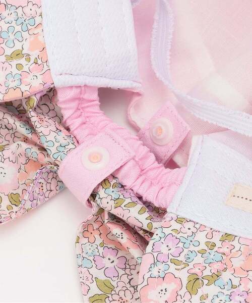 sense of wonder（センスオブワンダー）の「リバティGIRLS日除け帽子（ハット・キッズ・オフホワイト/ピンク・48-50cm/50-52cm/52-54cm）」の6枚目の写真