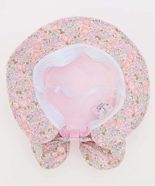 sense of wonder（センスオブワンダー）の「リバティGIRLS日除け帽子（ハット・キッズ・オフホワイト/ピンク・48-50cm/50-52cm/52-54cm）」の8枚目の写真