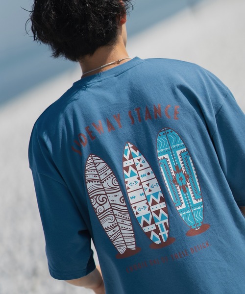 En serio TOKYO(エンソリオトーキョー)の「【SIDEWAYSTANCE】サーフボード半袖Tシャツ SIDE24-081(Tシャツ/カットソー・メンズ・ダークブルー/ホワイト/ブラック・SMALL/MEDIUM/LARGE/X-LARGE)」の3枚目の写真