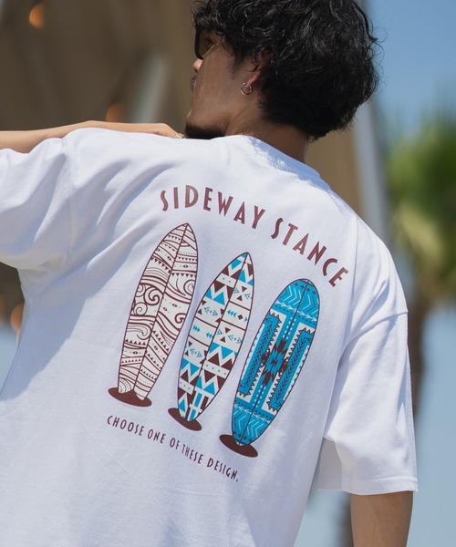 En serio TOKYO(エンソリオトーキョー)の「【SIDEWAYSTANCE】サーフボード半袖Tシャツ SIDE24-081(Tシャツ/カットソー・メンズ・ダークブルー/ホワイト/ブラック・SMALL/MEDIUM/LARGE/X-LARGE)」の2枚目の写真