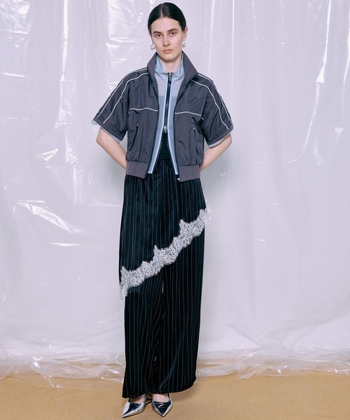 MAISON SPECIAL(メゾンスペシャル)の「Double Zip Track Blouson/ダブルジップトラックブルゾン(ブルゾン・レディース・ホワイト/グレー/イエロー・FREE)」の7枚目の写真