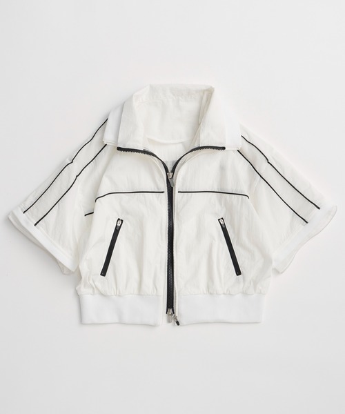 MAISON SPECIAL(メゾンスペシャル)の「Double Zip Track Blouson/ダブルジップトラックブルゾン(ブルゾン・レディース・ホワイト/グレー/イエロー・FREE)」の11枚目の写真