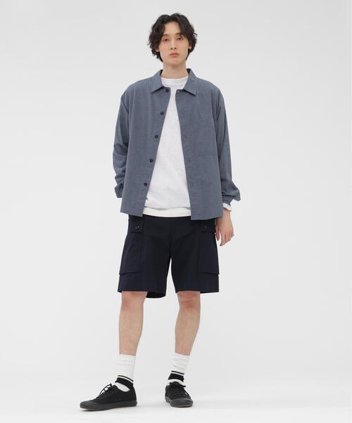 MHL.（エムエイチエル）の「TOP DYED COTTON POPLIN（シャツ/ブラウス・メンズ・ブルー/チェック・SMALL/MEDIUM/LARGE）」の3枚目の写真