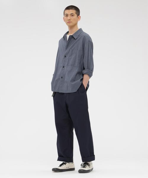 MHL.（エムエイチエル）の「TOP DYED COTTON POPLIN（シャツ/ブラウス・メンズ・ブルー/チェック・SMALL/MEDIUM/LARGE）」の4枚目の写真