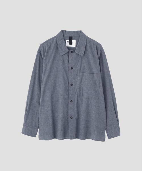 MHL.（エムエイチエル）の「TOP DYED COTTON POPLIN（シャツ/ブラウス・メンズ・ブルー/チェック・SMALL/MEDIUM/LARGE）」の5枚目の写真