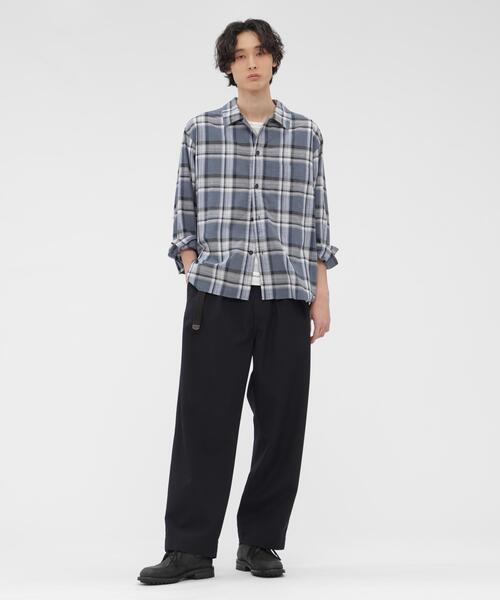 MHL.（エムエイチエル）の「TOP DYED COTTON POPLIN（シャツ/ブラウス・メンズ・ブルー/チェック・SMALL/MEDIUM/LARGE）」の7枚目の写真