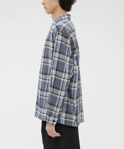 MHL.（エムエイチエル）の「TOP DYED COTTON POPLIN（シャツ/ブラウス・メンズ・ブルー/チェック・SMALL/MEDIUM/LARGE）」の8枚目の写真