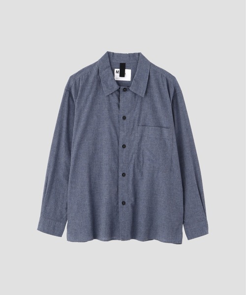 MHL.（エムエイチエル）の「TOP DYED COTTON POPLIN（シャツ/ブラウス・メンズ・ブルー/チェック・SMALL/MEDIUM/LARGE）」の4枚目の写真