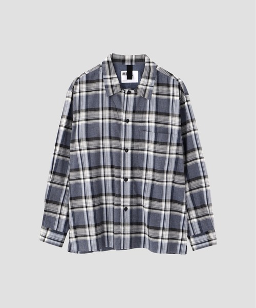 MHL.（エムエイチエル）の「TOP DYED COTTON POPLIN（シャツ/ブラウス・メンズ・ブルー/チェック・SMALL/MEDIUM/LARGE）」の8枚目の写真
