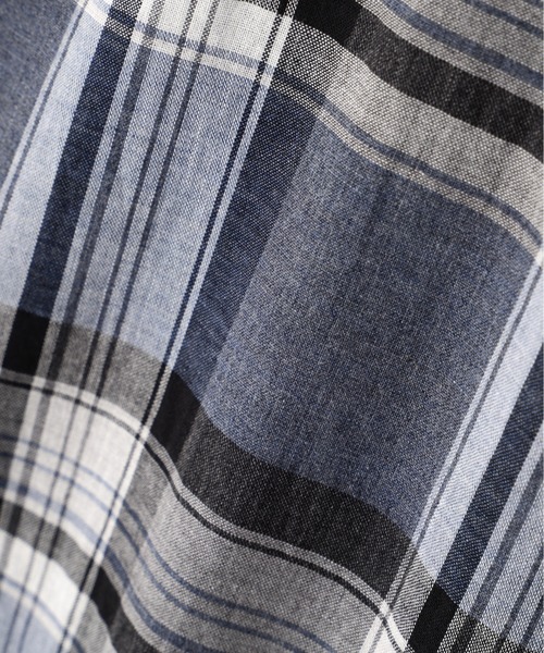 MHL.（エムエイチエル）の「TOP DYED COTTON POPLIN（シャツ/ブラウス・メンズ・ブルー/チェック・SMALL/MEDIUM/LARGE）」の10枚目の写真