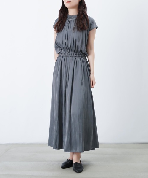 LUCA/LADY LUCK LUCA（ルカ/レディラックルカ）の「LC/LLL ギャザーワンピース（ワンピース・レディース・ブラック/グレー・FREE）」の2枚目の写真