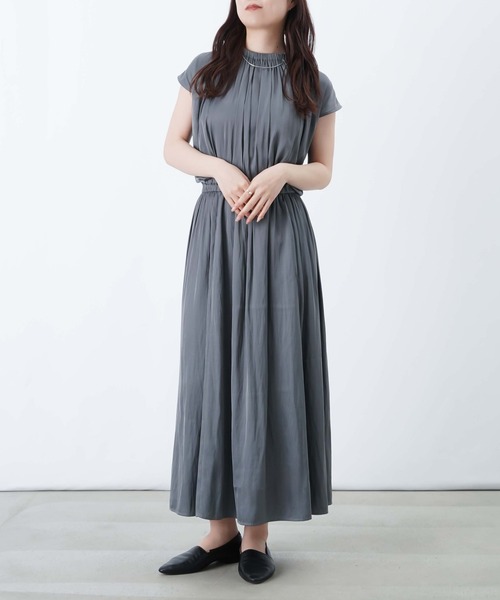 LUCA/LADY LUCK LUCA（ルカ/レディラックルカ）の「LC/LLL ギャザーワンピース（ワンピース・レディース・ブラック/グレー・FREE）」の6枚目の写真