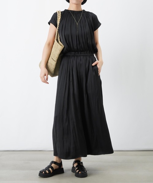 LUCA/LADY LUCK LUCA（ルカ/レディラックルカ）の「LC/LLL ギャザーワンピース（ワンピース・レディース・ブラック/グレー・FREE）」の8枚目の写真