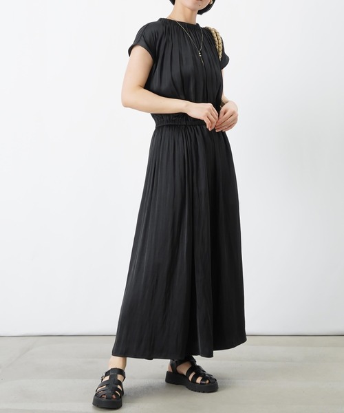 LUCA/LADY LUCK LUCA（ルカ/レディラックルカ）の「LC/LLL ギャザーワンピース（ワンピース・レディース・ブラック/グレー・FREE）」の12枚目の写真