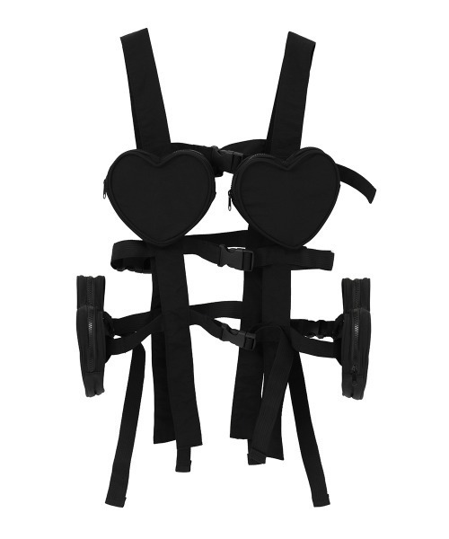 Candy Stripper（キャンディストリッパー）の「HEART POCKET ハーネス（ボディバッグ/ウエストポーチ・レディース・ブラック・FREE）」の3枚目の写真
