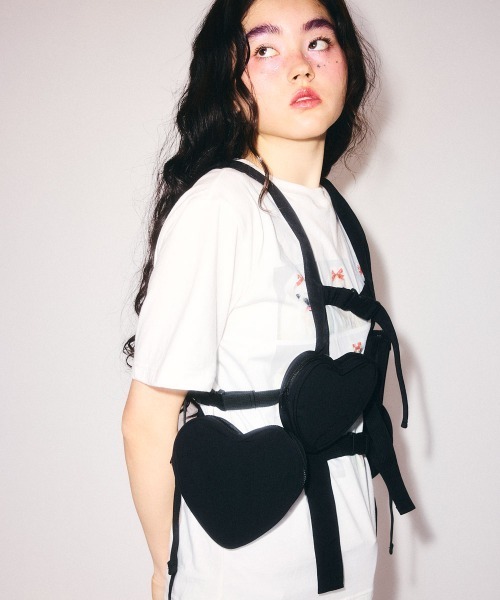Candy Stripper（キャンディストリッパー）の「HEART POCKET ハーネス（ボディバッグ/ウエストポーチ・レディース・ブラック・FREE）」の13枚目の写真