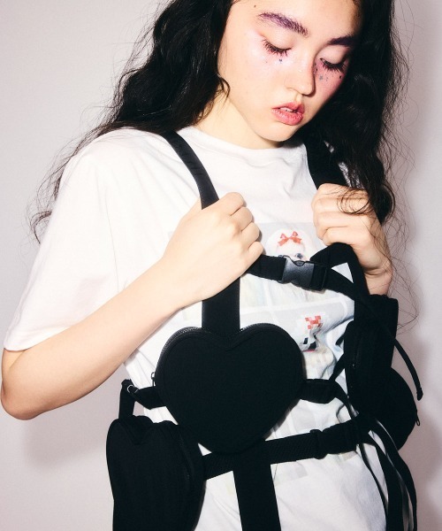 Candy Stripper（キャンディストリッパー）の「HEART POCKET ハーネス（ボディバッグ/ウエストポーチ・レディース・ブラック・FREE）」の18枚目の写真