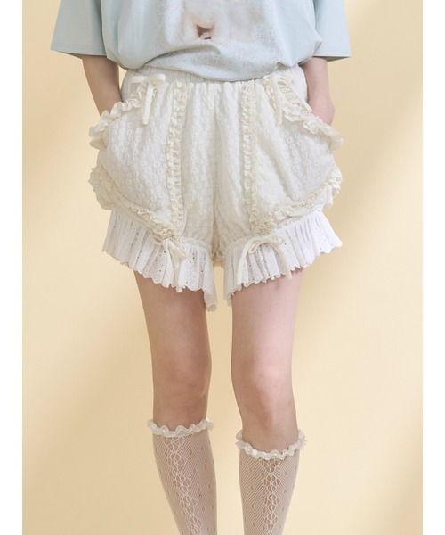 merry jenny(メリージェニー)の「レースポケットかぼちゃパンツ(その他パンツ・レディース・ブラック/アイボリー・FREE)」の1枚目の写真